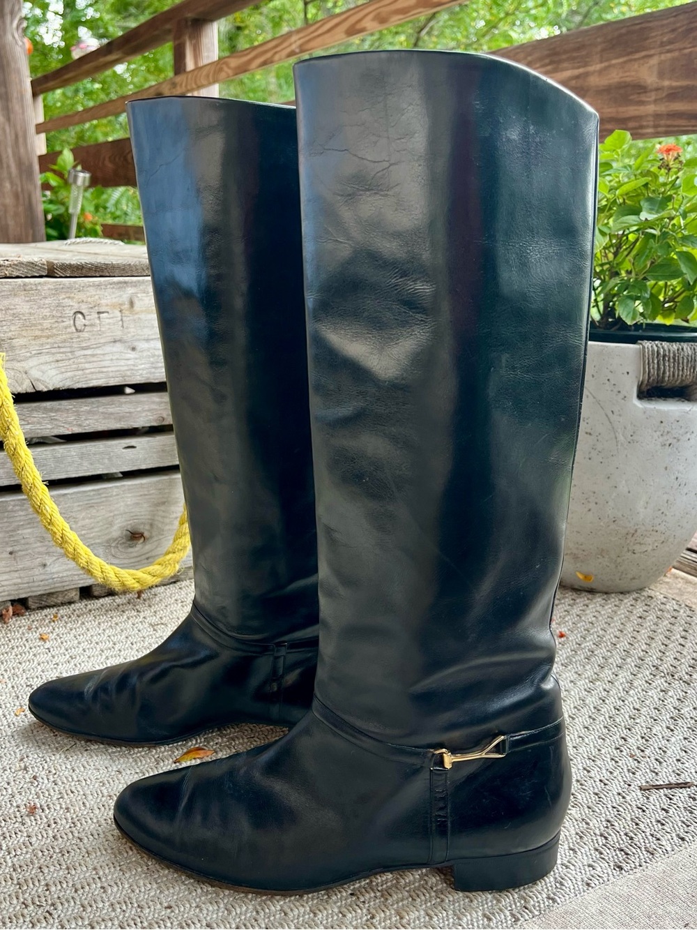 RARE VINTAGE COLE HAAN — HAND MADE IN ITALY 🇮🇹 Leather Knee High Boots - Picture 8 of 15